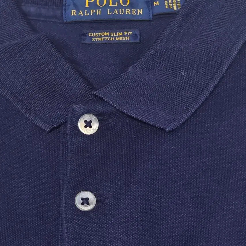 [BUNJANG] Polo Ralph Lauren Custom Slim Fit Polo Shirt Navy M / 폴로 랄프로렌 커스텀 슬림핏 카라티 네이비 M
