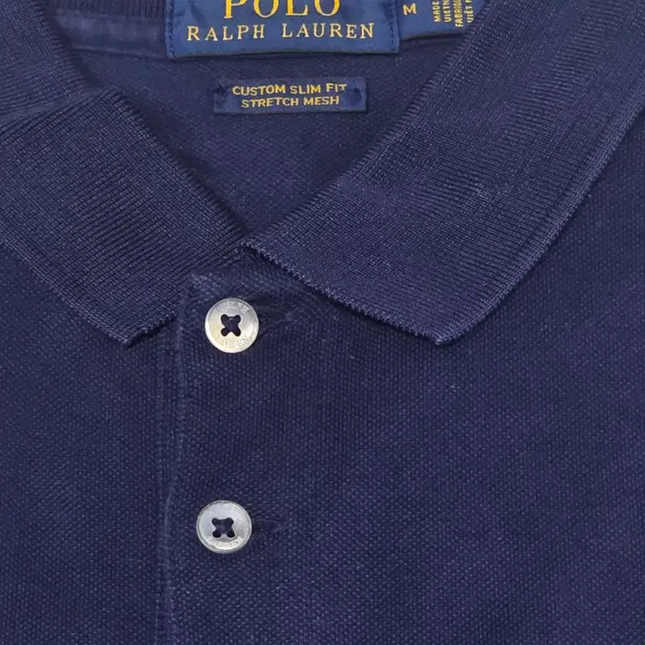 [BUNJANG] Polo Ralph Lauren Custom Slim Fit Polo Shirt Navy M / 폴로 랄프로렌 커스텀 슬림핏 카라티 네이비 M