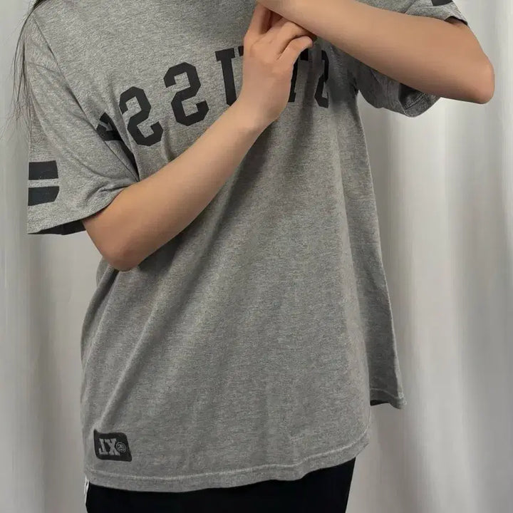 [BUNJANG] Stussy 80 Big Logo Grey T-Shirt / 스투시 80 빅로고 그레이 반팔