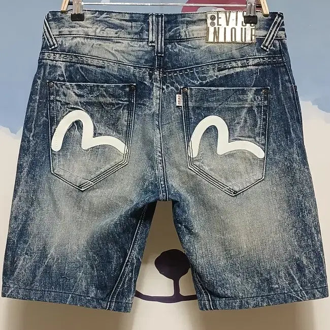 [BUNJANG] EVISU Denim Blue Shorts Size 32 / (32) 에비수 데님 청반바지