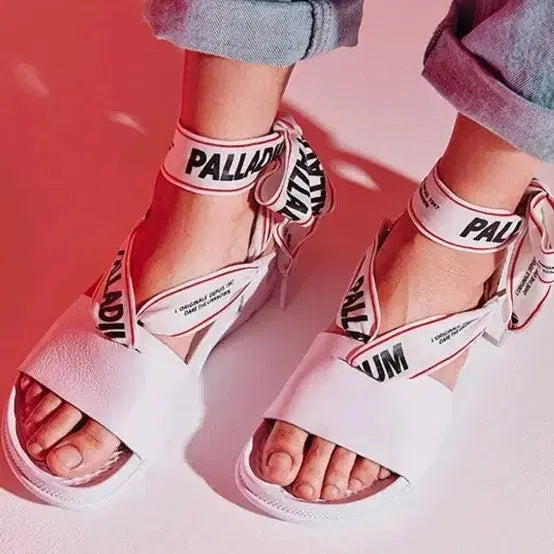 [BUNJANG] Palladium Soleia Overlay White Sandals / 팔라디움 솔레아 오버레이스 화이트 샌들
