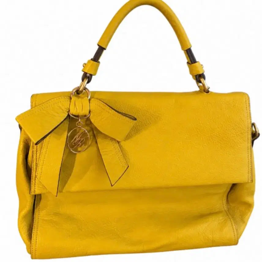 [BUNJANG] Nina Ricci Yellow Ribbon Tote Bag / nina ricci 니나리치 옐로우 리본 토트백
