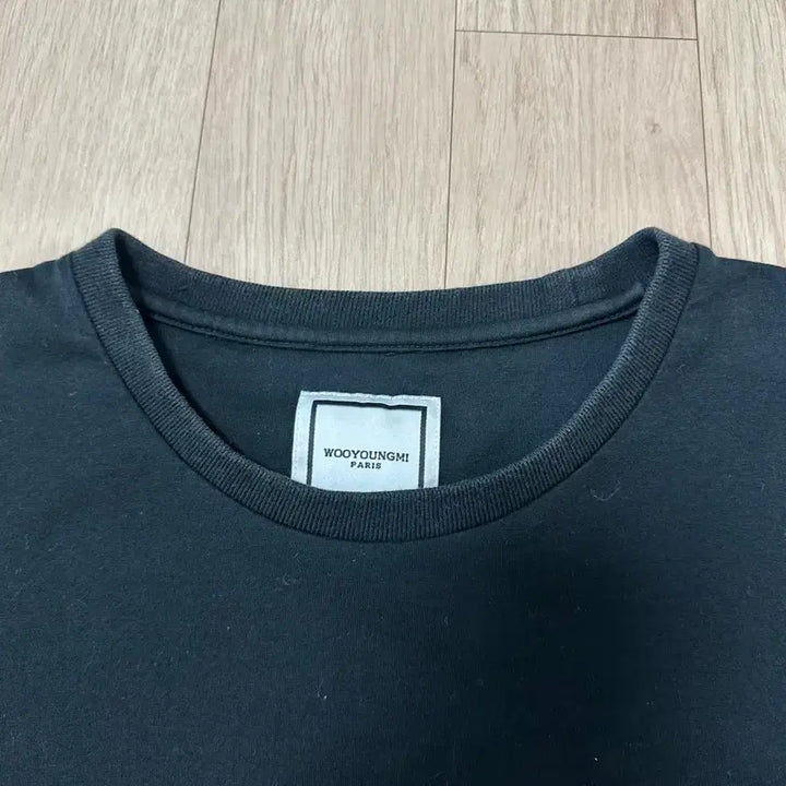 [BUNJANG] Wooyoungmi Black Logo Short Sleeve T-Shirt Size 50 / [50]우영미 백로고 반팔티