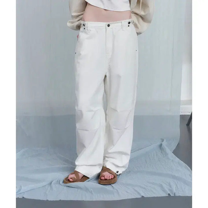 [BUNJANG] Poeto Adjust Ivory Pants / [s] 포에토 Adjust ivory pants 바지
