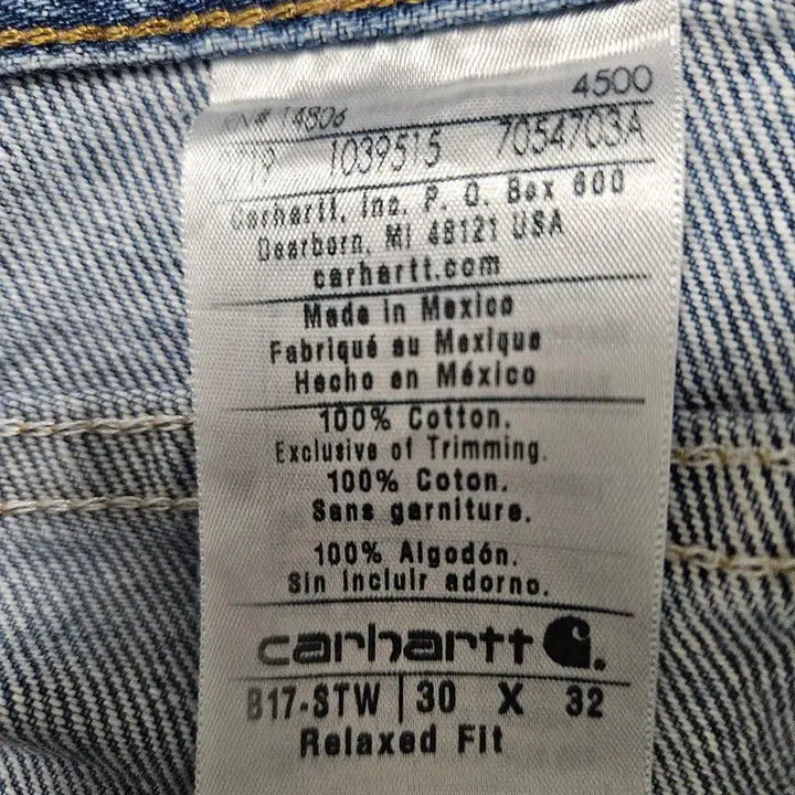[BUNJANG] Carhartt B17-STW Washed Denim Pants (30x32) / 칼하트 B17-STW 30x32 데님(청바지)