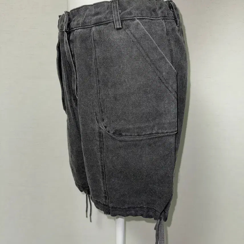 [BUNJANG] Cargo Denim Mini Skirt Charcoal / 카고 데님 미니스커트 차콜 (2컬러)