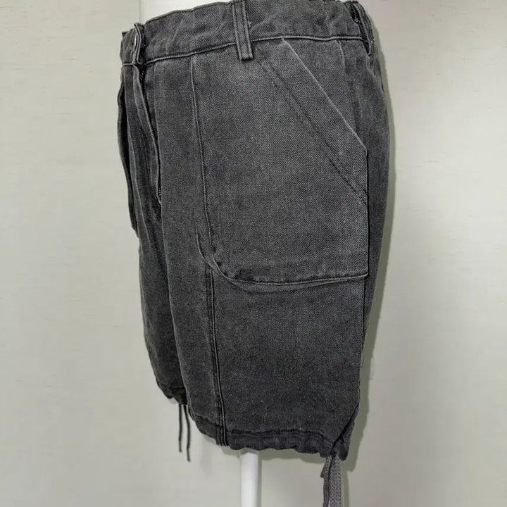 [BUNJANG] Cargo Denim Mini Skirt Charcoal / 카고 데님 미니스커트 차콜 (2컬러)