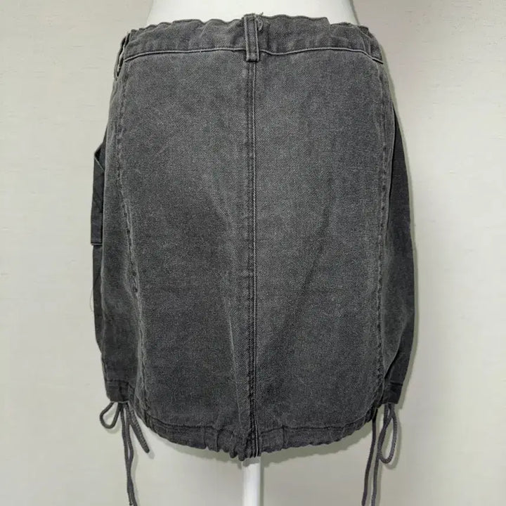 [BUNJANG] Cargo Denim Mini Skirt Charcoal / 카고 데님 미니스커트 차콜 (2컬러)