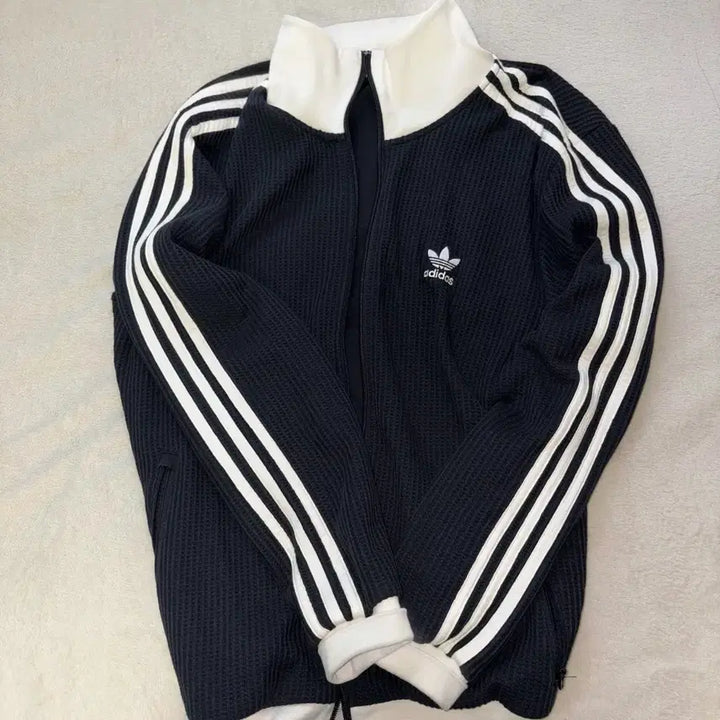 [BUNJANG] Adidas Waffle Beckenbauer Jersey Track Top Black L / 아디다스 와플 베켄바우어 져지 L 사이즈 트랙탑 블랙 대장