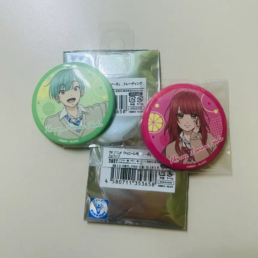 [BUNJANG] Honey Lemon Soda Anime Version Can Badges Bundle Set / 허니레몬소다 캔뱃지 일괄