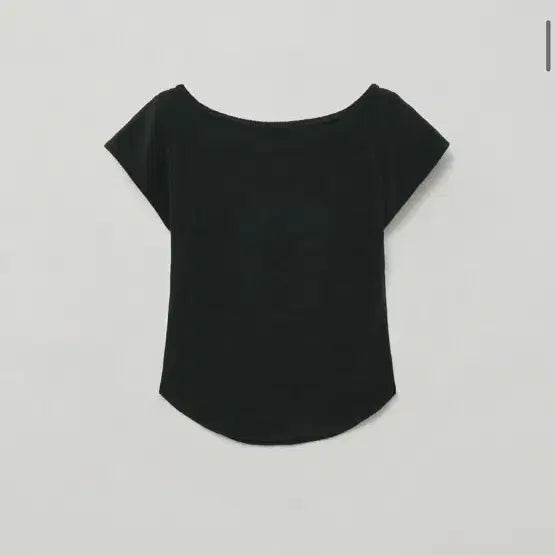 [BUNJANG] Helene Paris Terry Stud Square Half T-shirt [Black] / 헬레네파리스 테리 스터드 스퀘어 하프 티셔츠 [블랙]