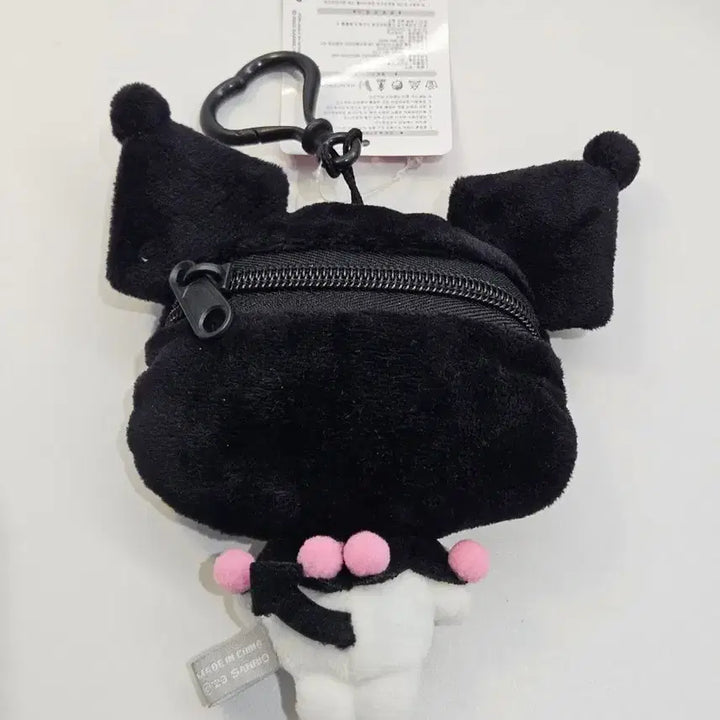 [BUNJANG] Sanrio Kuromi Big Face Pouch Doll Keychain / 미사용 새상품) 산리오 쿠로미 빅페이스 파우치 인형 키링