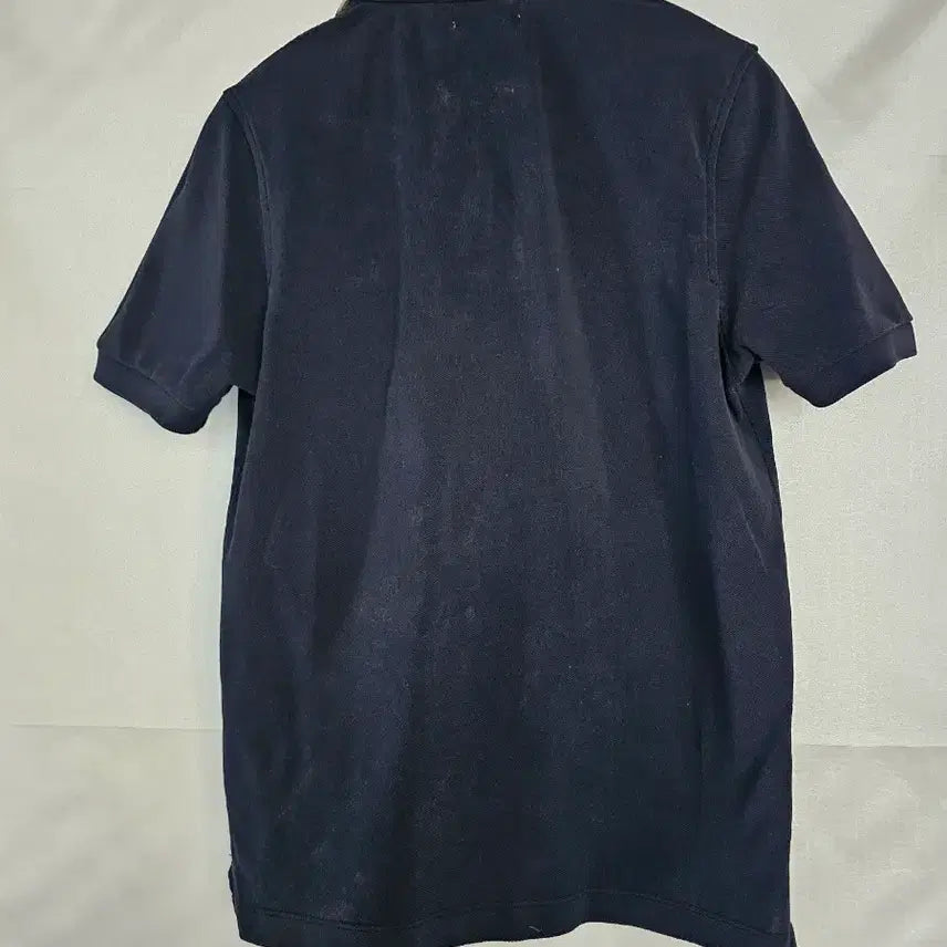 [BUNJANG] Burberry Navy Collar Check Short Sleeve Polo T-Shirt / 버버리 진네이비 카라체크 반팔 폴로티셔츠