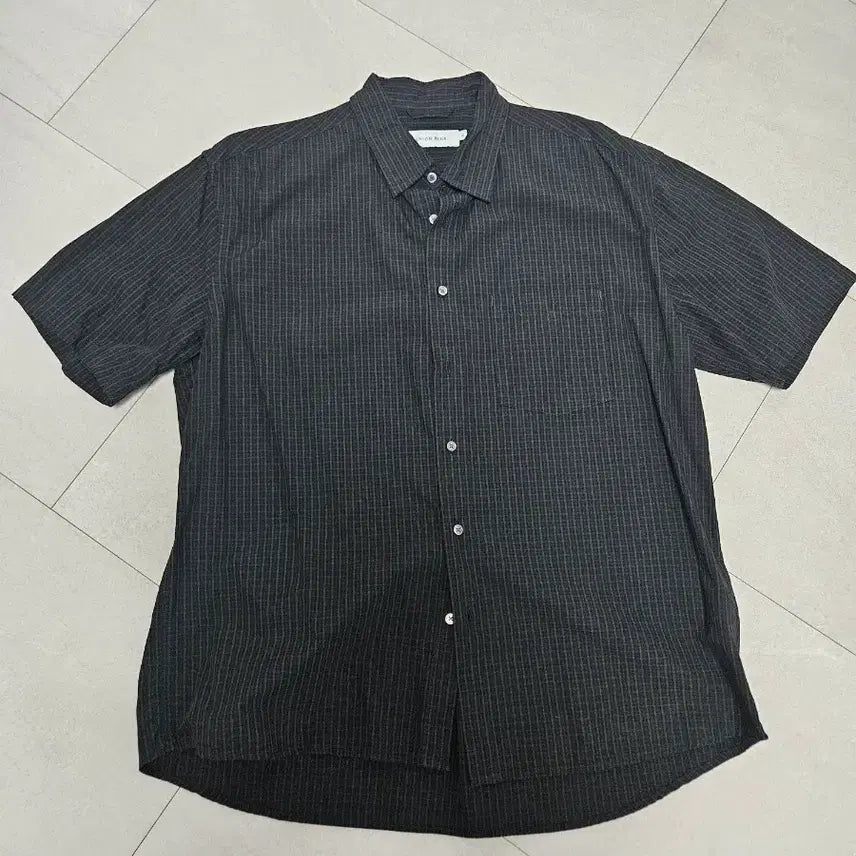 [BUNJANG] Union Blue Pin Check Sunday Shirt Faded Indigo M / 유니온블루 핀체크 선데이셔츠 페이디드인디고 m