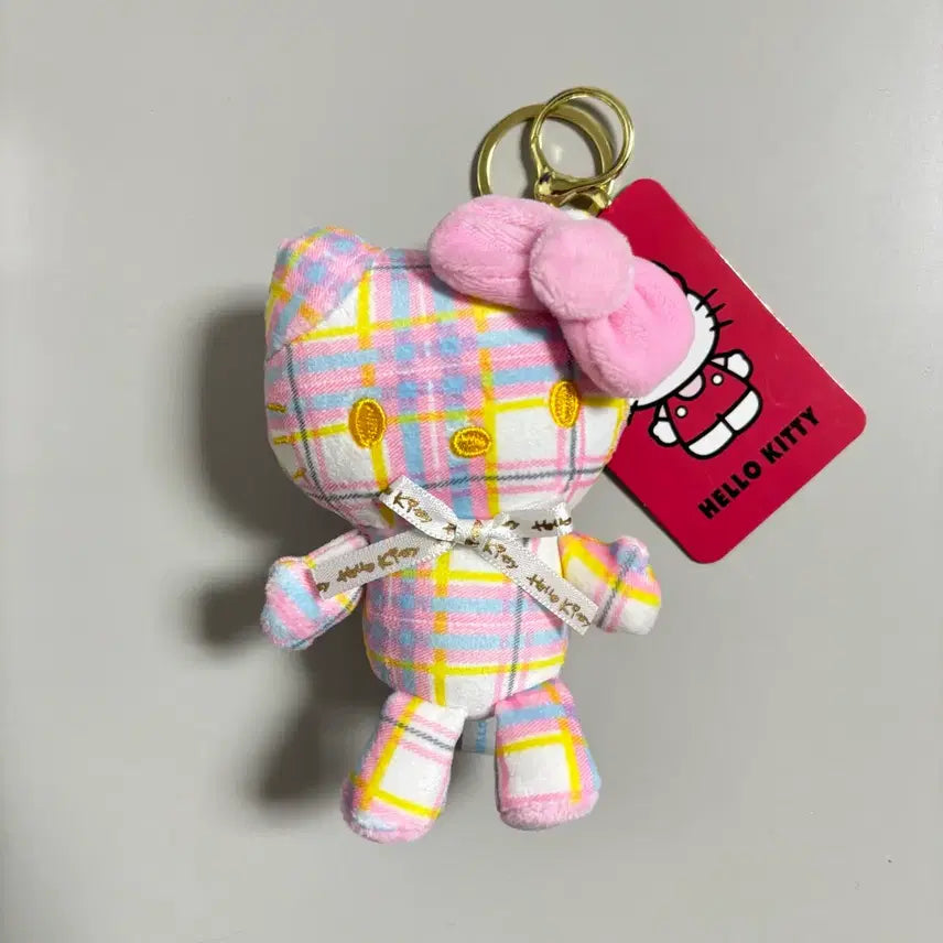 [BUNJANG] Hello Kitty MC Collection Tartan Check Mascot Keychain / 헬로키티 MC컬렉션 마스코트 타탄체크 키링