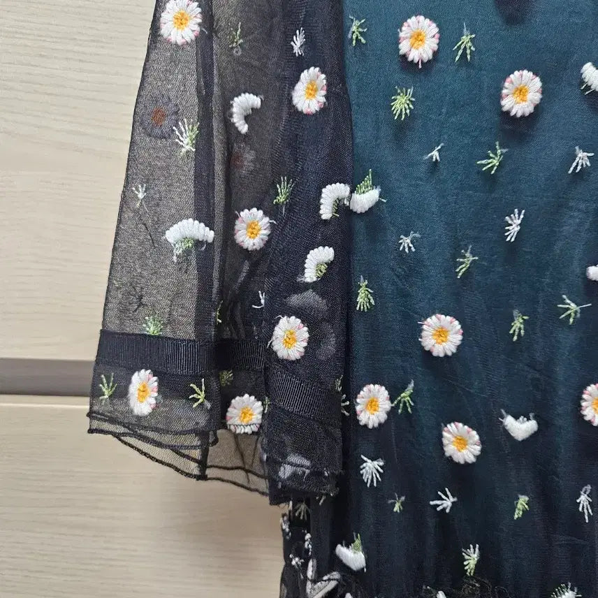 [BUNJANG] SJ.S. J. Floral Embroidered Midi Dress / sjsj 플라워 자수 원피스 44