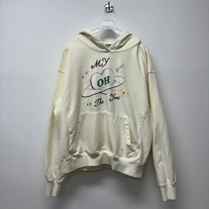 [BUNJANG] THEOWHU Ivory Oversized Hoodie / 더오유 아이보리 오버핏 후드티