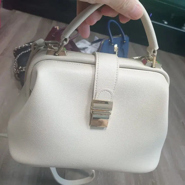 [BUNJANG] Ivory Tote Bag Crossbody Bag / 작은 토트백 크로스백