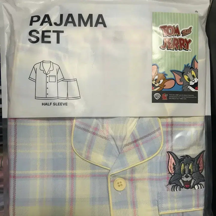 [BUNJANG] SPAO Tom and Jerry Check Short-Sleeve Pajama (L) / 새옷)스파오 톰과제리 체크 반팔 파자마(L)