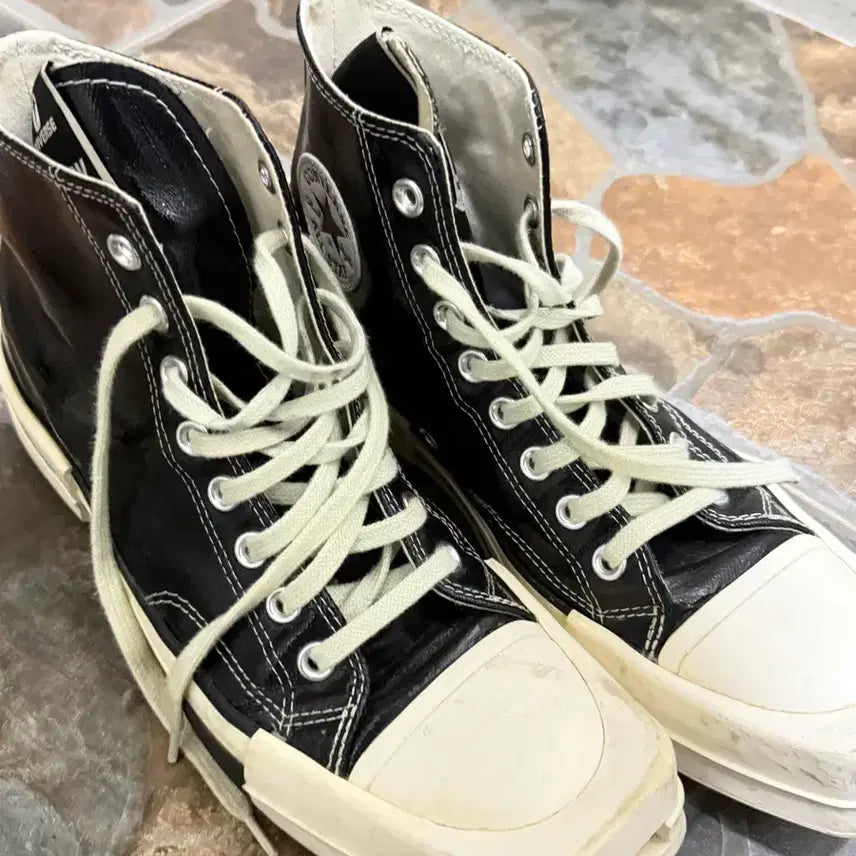 [BUNJANG] Converse x Dark Shadow Tebo Dark Chuck 70 High Black Lacquered Denim / 컨버스x다크쉐도우 터보다크 척70 하이 블랙 래커드 데님