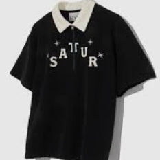 [BUNJANG] Satur Terry Half Zip Knit - Unisex L / 세터(SATUR)의 테리 반팔 반집업 니트 남녀공용