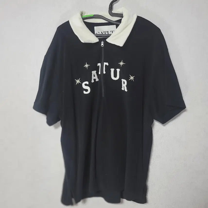 [BUNJANG] Satur Terry Half Zip Knit - Unisex L / 세터(SATUR)의 테리 반팔 반집업 니트 남녀공용