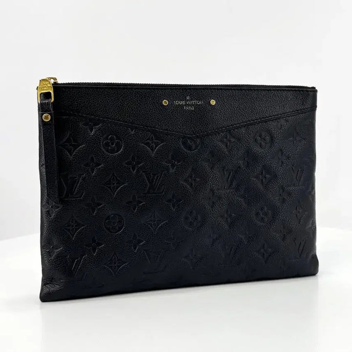 [BUNJANG] Louis Vuitton Monogram Empreinte Clutch Bag Black / [정품] 루이비통 앙프렝뜨 모노그램 클러치백 블랙 (m62937)