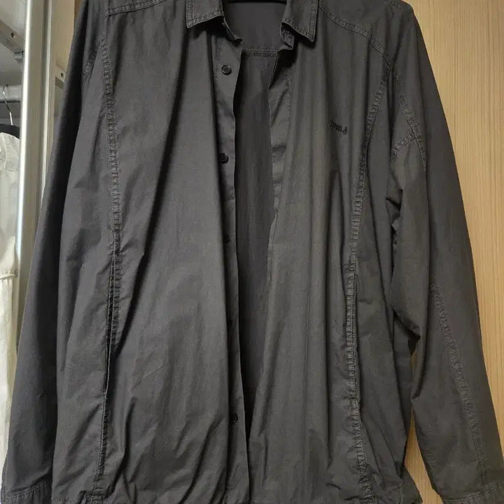 [BUNJANG] Juun.J String Shirt Charcoal Size 44 (Fits 100-105) / 준지 스트링 셔츠 챠콜 44(100-105사이즈)