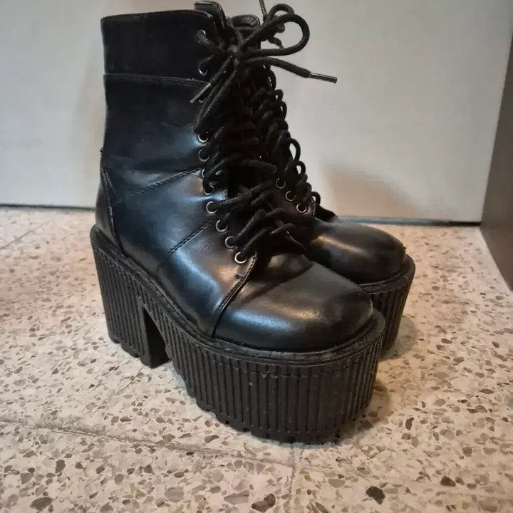 [BUNJANG] 9cm High Heel Platform Boots / 9센치 스탠딩화