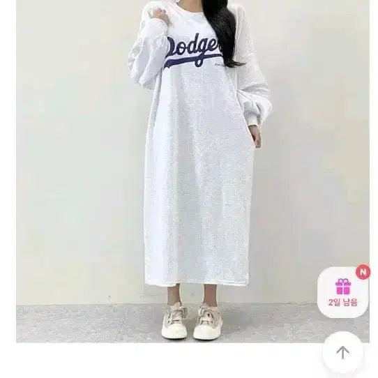[BUNJANG] A-Perf Sweatshirt Long Dress / 에이블리 맨투맨 롱원피스