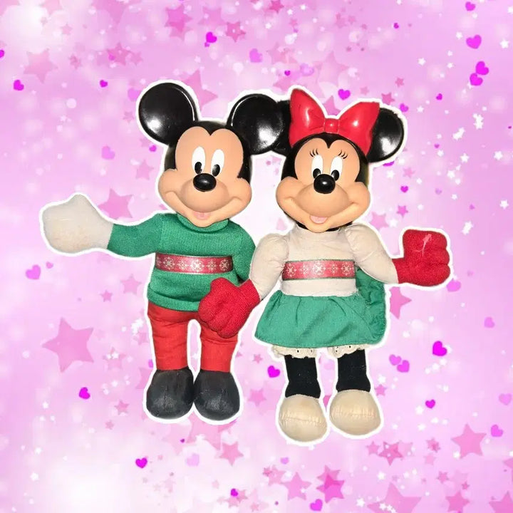 [BUNJANG] Disney Mickey Minnie Mouse Christmas McToy Vintage Set / 디즈니 미키 미니 마우스 크리스마스 맥토이 고전 빈티지 세트판매