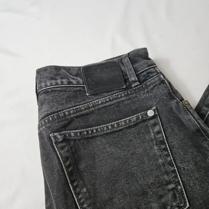 [BUNJANG] MOD9 Leather Patch Black Denim Jeans - Size 31 / 모드나인 MOD9 가죽패치 블랙 데님팬츠 청바지 진 워싱 31