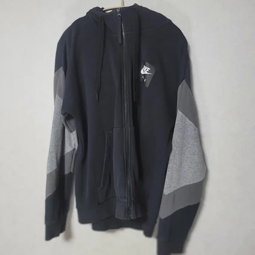 [BUNJANG] Nike Air Full Zip Fleece Hoodie Black / 나이키 에어 풀집 플리스 후드 블랙