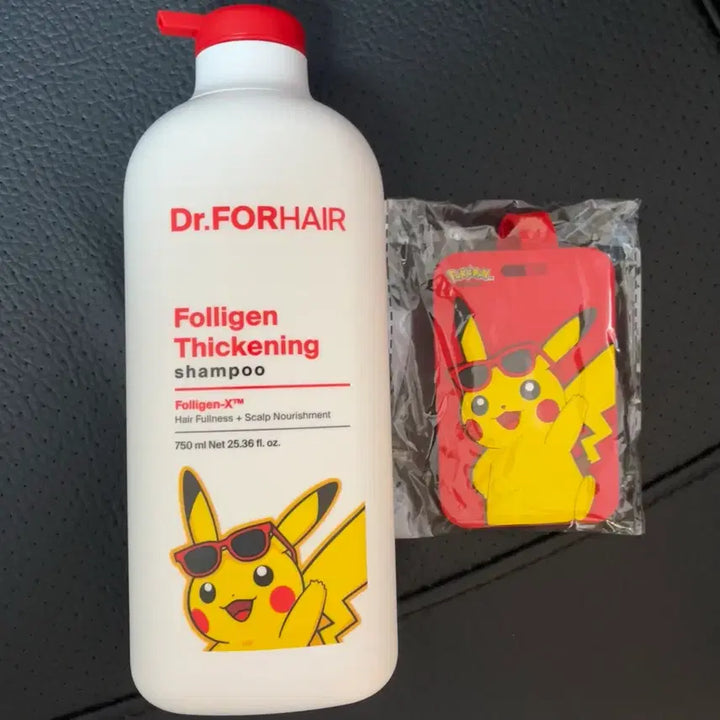 [BUNJANG] Dr. FOR HAIR Shampoo &amp; Pikachu Luggage Tag Set / 올리브영 포켓몬 닥터포헤어 샴푸 + 피카츄 러기지택