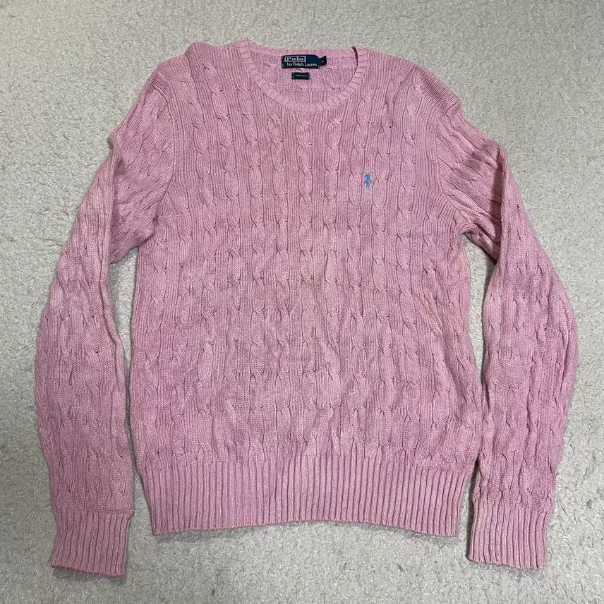 [BUNJANG] Polo Ralph Lauren Silk Cable Knit L / 폴로 랄프로렌 실크 케이블 니트 L