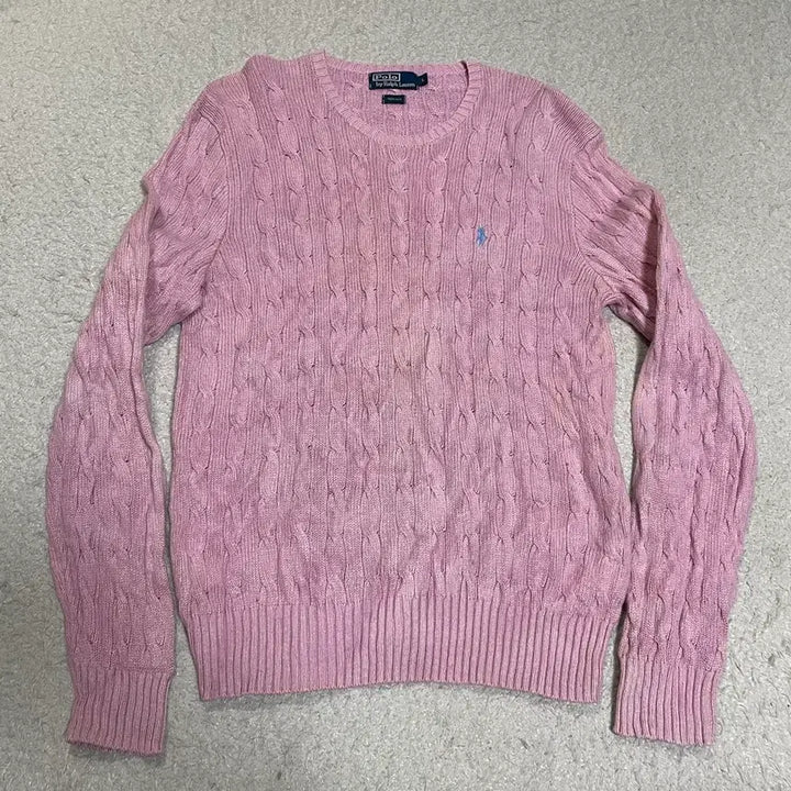 [BUNJANG] Polo Ralph Lauren Silk Cable Knit L / 폴로 랄프로렌 실크 케이블 니트 L