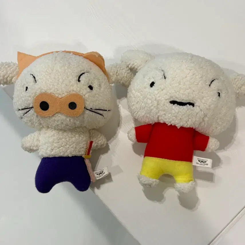 [BUNJANG] Vintage Classic Crayon Shin-chan Shiro Dog Plush Bundle Set / 빈티지 고전 인형 짱구 흰둥이 인형 일괄