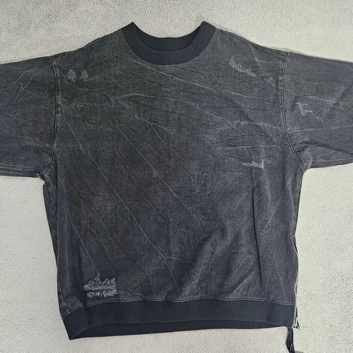 [BUNJANG] Zara Washed Black Short Sleeve T-Shirt / 자라 워싱 블랙 반팔 티셔츠