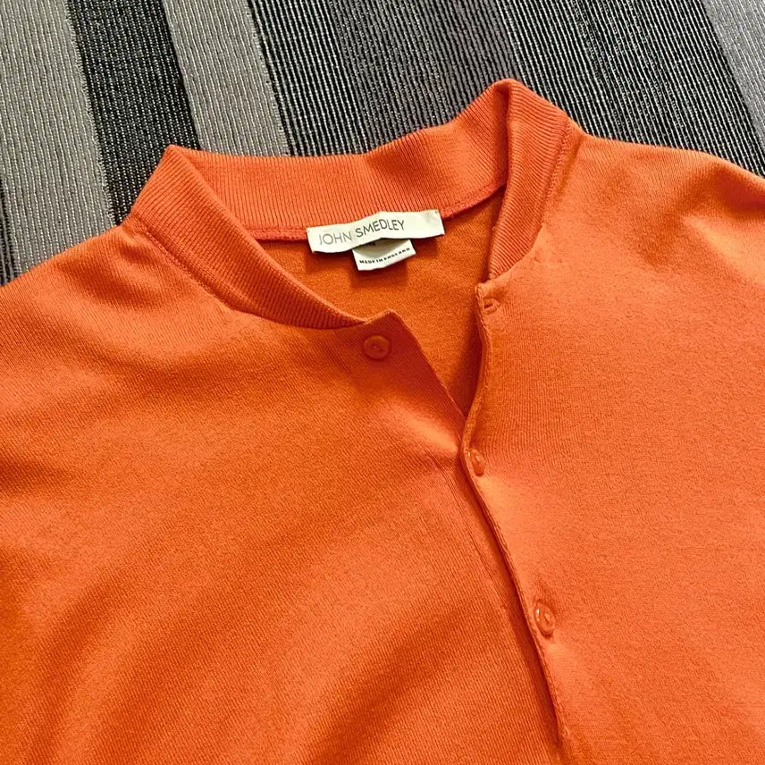 [BUNJANG] John Smedley Orange Cotton Knit M / 존스메들리 오렌지 코튼 니트 95-100