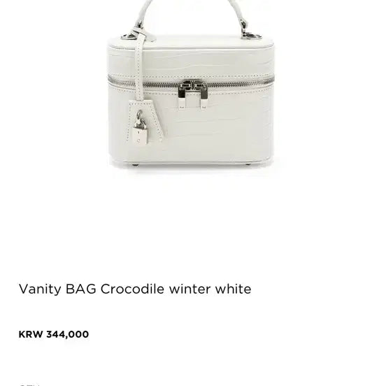 [BUNJANG] Cardinal Red Vanity Crocodile Bag White / 카디널레드 베니티 악어백 화이트