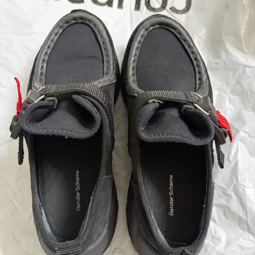 [BUNJANG] Hender Scheme Black Leather Sneakers / Hender Scheme 헨더스킴 블랙 신발