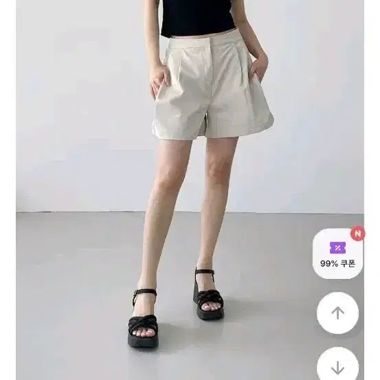 [BUNJANG] A-bly Chunky Heel Sandals (Black, Size 250) / 에이블리 샌들