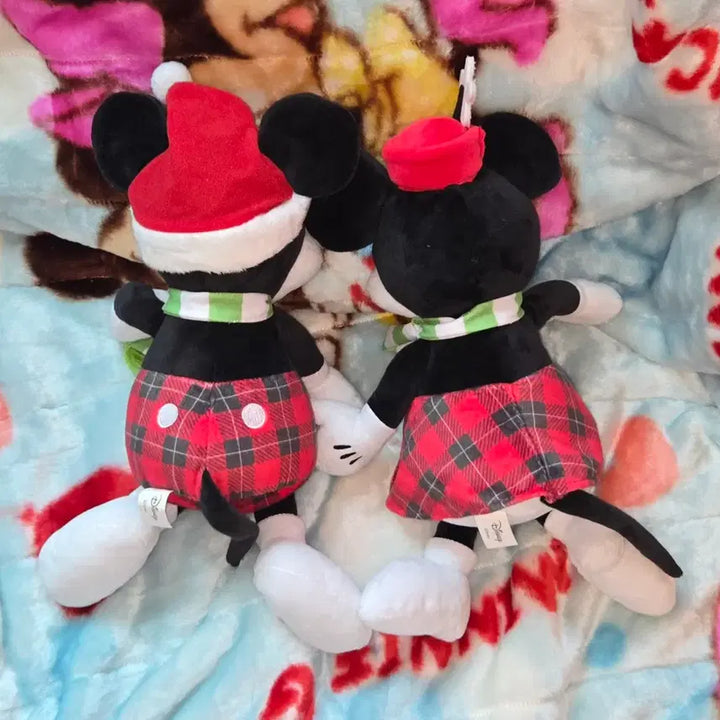 [BUNJANG] Disney Mickey &amp; Minnie Mouse Christmas Vintage Doll Set / 디즈니 미키 미니 마우스 크리스마스 빈티지 고전 인형 세트판매