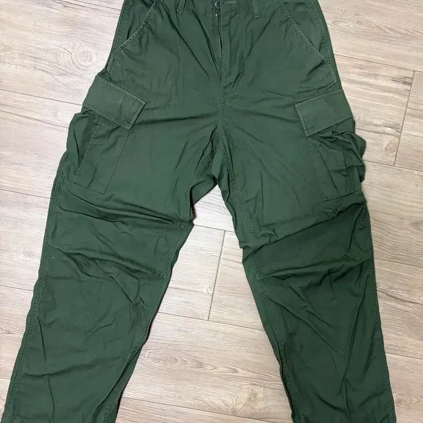 [BUNJANG] Matin Standard Cotton Parachute Cargo Pants Khaki 26 / 무탠다드 코튼 파라슈트 카고팬츠 카키26사이즈