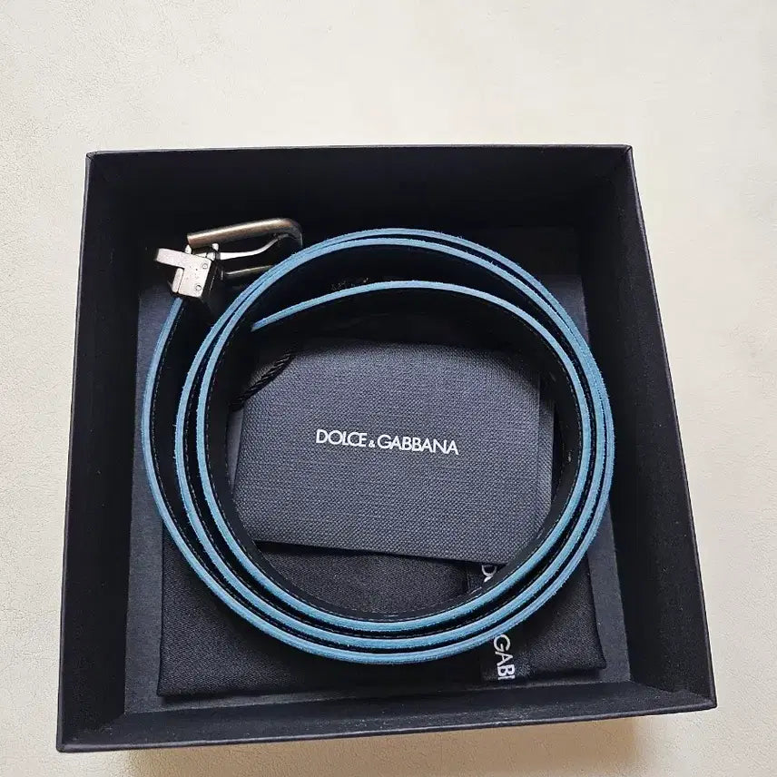 [BUNJANG] Dolce &amp; Gabbana Blue Leather Belt / 돌체앤가바나 블루 레더 벨트