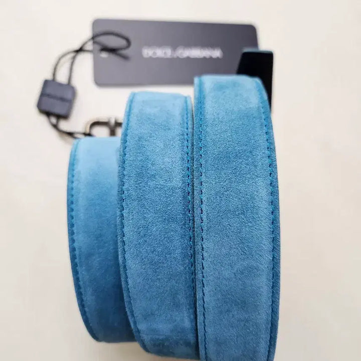 [BUNJANG] Dolce &amp; Gabbana Blue Leather Belt / 돌체앤가바나 블루 레더 벨트