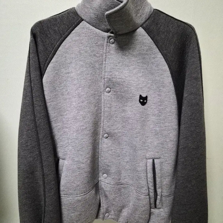 [BUNJANG] SJYP Panther Hand Rope Varsity Jumper Melange Grey / 지제로 송지오 팬서 핸드 로프 바시티 점퍼 멜란지 그레이