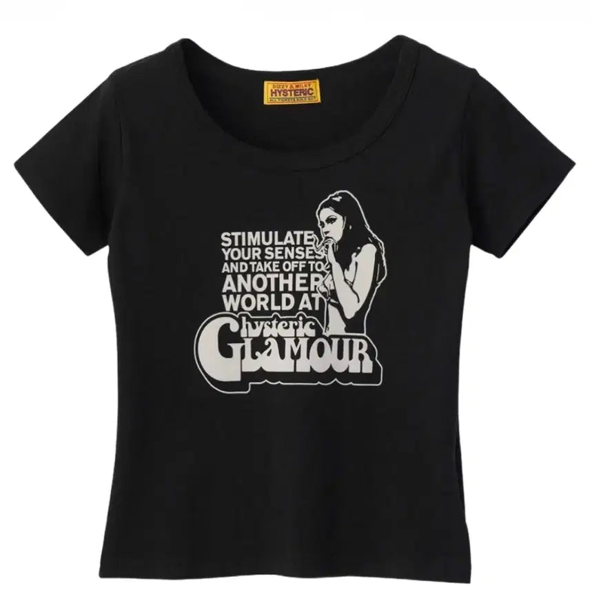 [BUNJANG] Hysteric Glamour Smoking Girl Chibi T-Shirt Black / 히스테릭글래머 스모킹 걸 치비 티셔츠 블랙