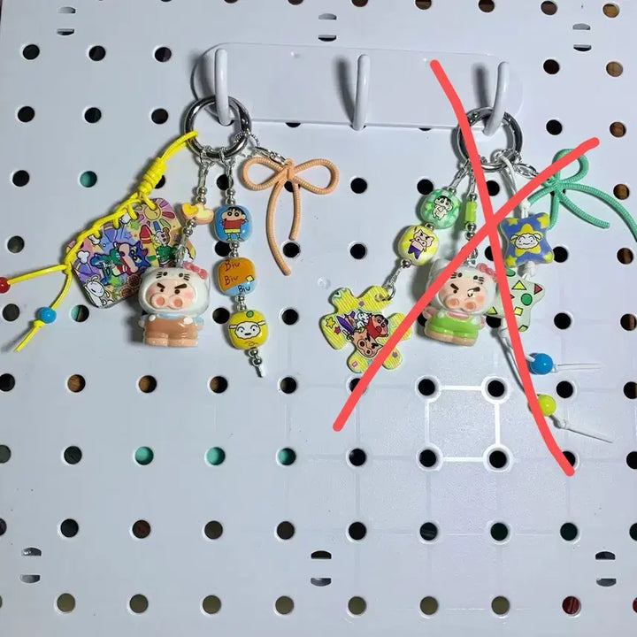 [BUNJANG] Crayon Shin-chan Buriburi Parts Figure Beads Keyring / 짱구 부리부리 파츠 피규어 비즈 키링