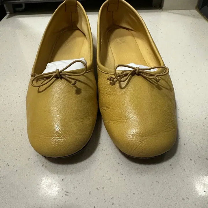 [BUNJANG] ZARA Yellow Ribbon Ballet Flats - Size 37 / 자라 ZARA 옐로우 리본 플랫 슈즈  37사이즈